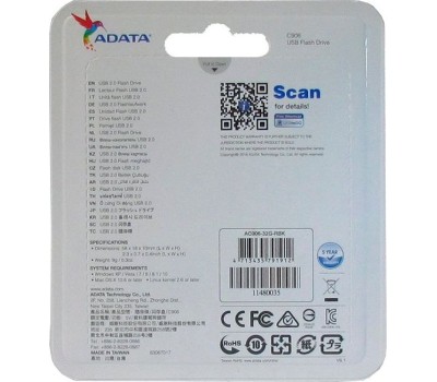 USB флеш A-DATA 32GB C906 черный (AC906-32G-RBK)