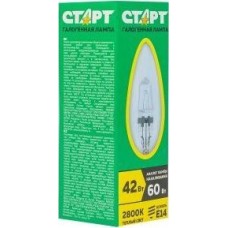Лампа накаливания СТАРТ (8425) ГЛН ДС 42Вт Е14 свеча