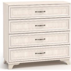 Комод МЕБЕЛЬ-КОМПЛЕКС Мирелла Комод 4 ящика Бодега Светлая/Патина