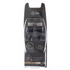 кабель CACTUS Кабель аудио-видео CS-HDMI.2-1.5 HDMI (m)/HDMI (m) 1.5м. позолоч.конт. черный