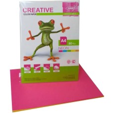 CREATIVE Бумага A4, офисная, 50л, 80г/м2, радуга неон (5цветов) [бнpr-50r]
