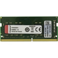 Оперативная память KINGSTON Память DDR4 SO-DIMM 16Gb (PC25600, 3200MHz, CL22, 1.2V, RTL) (KVR32S22S8/16)