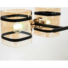 освещение HIPER Люстра Shepard H213-4, 4 х 60 Вт, черный/прозрачный