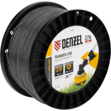 Леска для триммера DENZEL Леска для триммера двухкомпонентная круглая, 2,0мм х 276м, на DIN катушке EXTRA CORD 96807