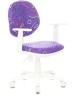 Кресло компьютерное БЮРОКРАТ Кресло детское CH-W356AXSN, на колесиках, ткань, фиолетовый [ch-w356axsn/stick-vi]