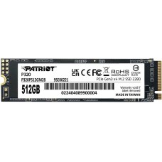 PATRIOT SSD накопитель P320 P320P512GM28 512ГБ, M.2 2280, PCIe 3.0 x4, NVMe, M.2