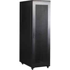 LANMASTER Шкаф коммутационный (TWT-CBB-42U-6X8-P1) напольный 42U 600x800мм пер.дв.перфор. задн.дв.перфор.2-хст. 2 бок.пан. 800кг черный 726мм 92кг 2055мм IP20 металл