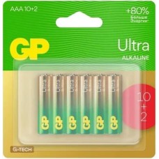 Батарейки GP AAA Батарейка Ultra 24AUA21-2CRSBC12, 12 шт