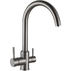 Смеситель для кухни БАРЬЕР А037Р01 Смеситель для кухни с краном для питьевой воды БАРЬЕР U-020 нержавеющая сталь