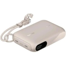 BELKIN Внешний аккумулятор BoostСharge Power Bank 10000mAh 2*USB-C 20W с цифровым дисплеем. Цвет: песочно-бежевый