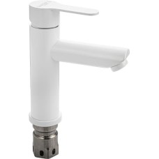 МАГНУС - Смеситель на раковину, литой корпус белого цвета, из нержавеющей стали марки 201 9450
