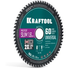 KRAFTOOL Slim multi cut 165 х 20 x 1.6 мм, 60Т, диск пильный по дереву (36957-165-20-60)