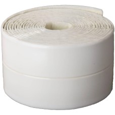 STAYER 3.35 м x 60 мм x 3.35 м, профиль L, белая, бордюрная лента для ванн и раковин, Professional (12341-30-30)