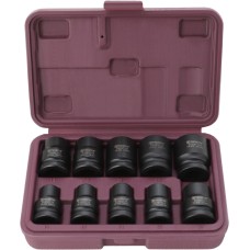 Набор головок THORVIK Набор головок торцевых ударных 1/2 DR, 10-24 мм, 10 предметов, S23S1110S (54416) в кейсе