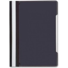 БЮРОКРАТ Папка-скоросшиватель -PS-K20BLCK A4 прозрач.верх.лист карм.на лиц.стор. пластик черный 0.12/0.16