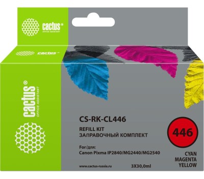 Заправочный набор CACTUS CS-RK-CL446 - многоцветный - для принтеров CANON - заправочный набор