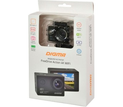 Видеорегистратор DIGMA FREEDRIVE ACTION 4K WIFI