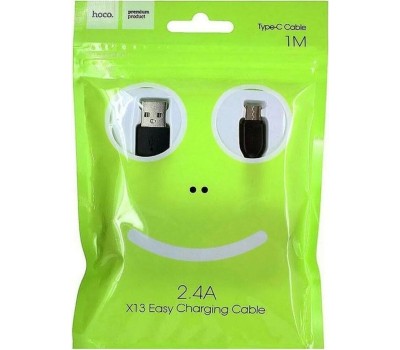 Дата-кабель Type-C HOCO (6957531061182) X13 USB (m)-Type-C (m) 1.0м - черный