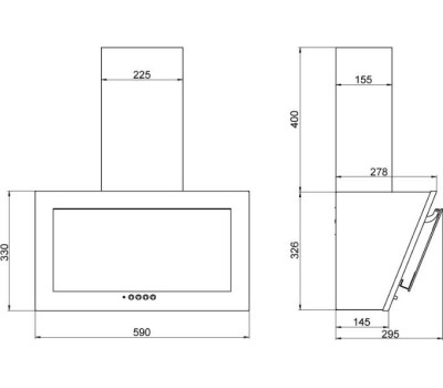 Вытяжка ELIKOR КВ Коралл 60П-430-К3Д черный/черн.стекло