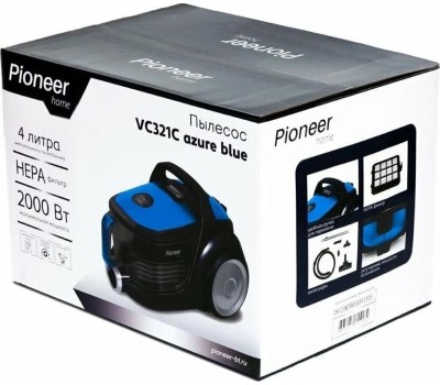 Пылесос циклон PIONEER VC321C azure blue