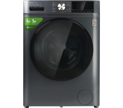 Стиральная машина Centek CT-1952 (серый) 1400 / 8кг / 52см / 11пр /Дисплей/ INVERTER /Сушка 5кг/A+++