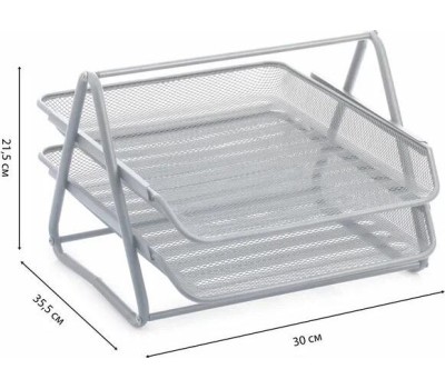 Органайзер UNISTOR DIPLOMAT 2 для бумаги металлический 2 секции, А4 Серый 212871