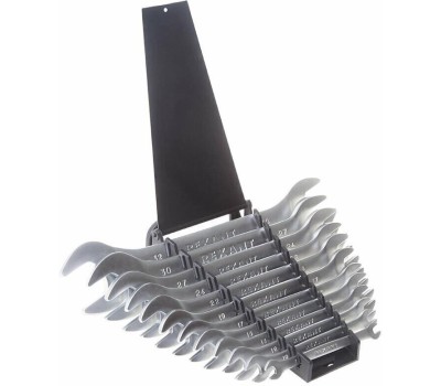 Рожковый ключ REXANT (12-5845) Набор ключей рожковых 6-32мм 12 предметов CrV, зеркальное хромирование