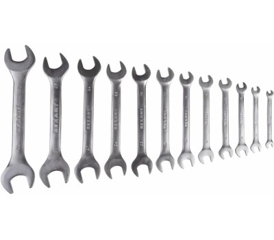 Рожковый ключ REXANT (12-5845) Набор ключей рожковых 6-32мм 12 предметов CrV, зеркальное хромирование