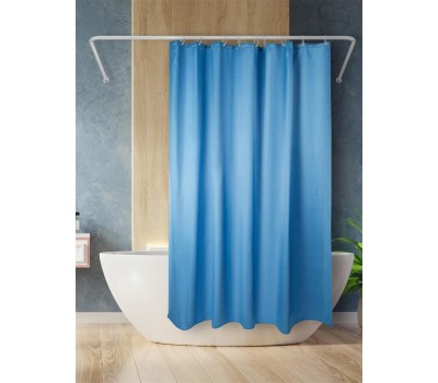 Штора для ванной ЕГ (541) LINEN Штора для ванной Голубая