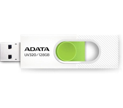 A-DATA Флеш Диск 128GB UV320 AUV320-128G-RWHGN USB3.2 белый/зеленый