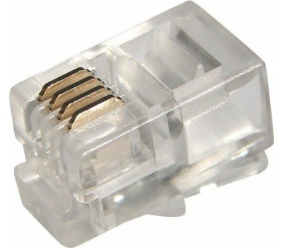 REXANT Разъем телефонный UTP, RJ-9 (4P4C), CAT 3
