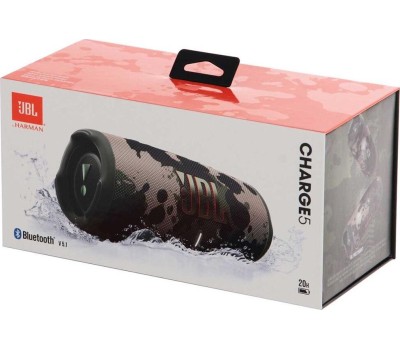 Колонка портативная JBL Колонка порт. Charge 5 камуфляж 40W 2.0 BT 15м 7500mAh ( CHARGE5SQUAD)