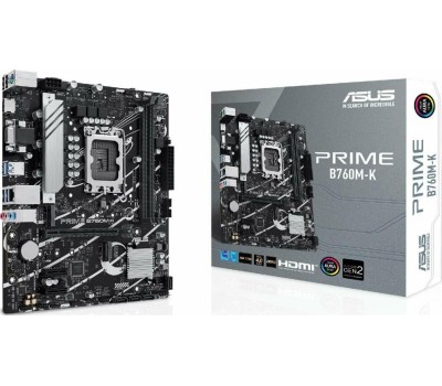 Материнская плата ASUS Материнская плата PRIME B760M-K, Socket LGA 1700, Intel B760, mATX, Ret