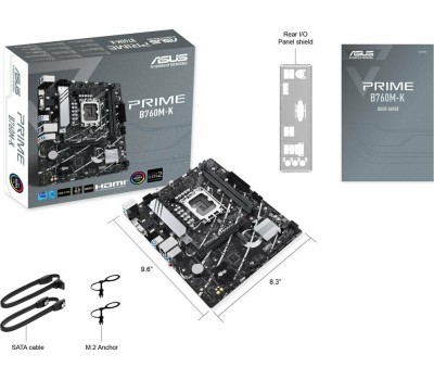 Материнская плата ASUS Материнская плата PRIME B760M-K, Socket LGA 1700, Intel B760, mATX, Ret