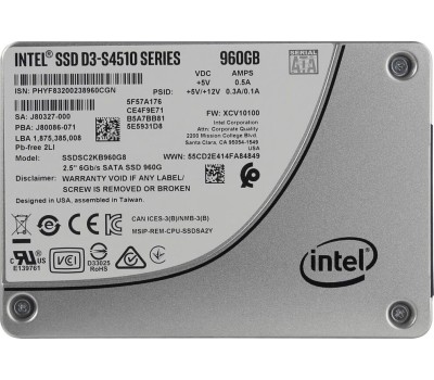 INTEL Накопитель SSD 960Gb S4510 (2.5