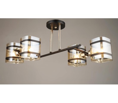 освещение HIPER Люстра Shepard H213-4, 4 х 60 Вт, черный/прозрачный