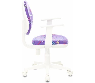 Кресло компьютерное БЮРОКРАТ Кресло детское CH-W356AXSN, на колесиках, ткань, фиолетовый [ch-w356axsn/stick-vi]