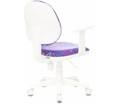 Кресло компьютерное БЮРОКРАТ Кресло детское CH-W356AXSN, на колесиках, ткань, фиолетовый [ch-w356axsn/stick-vi]