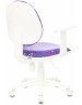 Кресло компьютерное БЮРОКРАТ Кресло детское CH-W356AXSN, на колесиках, ткань, фиолетовый [ch-w356axsn/stick-vi]