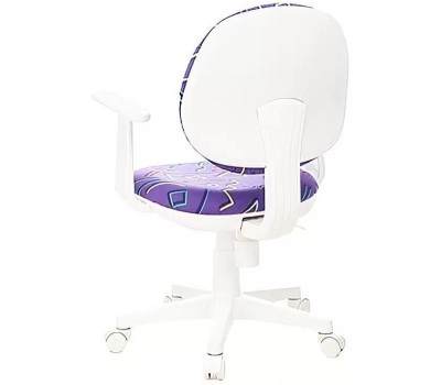 Кресло компьютерное БЮРОКРАТ Кресло детское CH-W356AXSN, на колесиках, ткань, фиолетовый [ch-w356axsn/stick-vi]