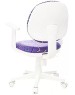 Кресло компьютерное БЮРОКРАТ Кресло детское CH-W356AXSN, на колесиках, ткань, фиолетовый [ch-w356axsn/stick-vi]