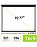 Экраны CACTUS Экран Wallscreen CS-PSW-124X221-SG, 221х124.5 см, 16:9, настенно-потолочный серый