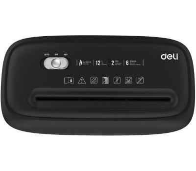 шредеры DELI Уничтожитель бумаг E9945, P-4, 4х30 мм, 6 лист. одновременно, 12л