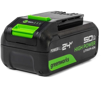 Батарея аккумуляторная GREENWORKS Батарея аккумуляторная G24HP5, 24В, 5Ач, Li-Ion [2957807]