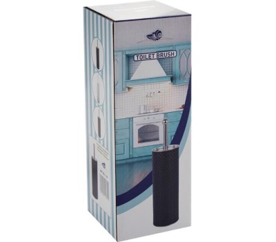 САНАКС - Ёрш для унитаза напольный, кожанные вставки с ВЫДЕЛКОЙ, из нержавеющей стали марки 410, 1107