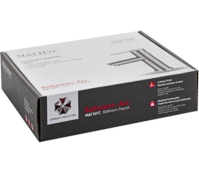 МАГНУС - Смеситель на раковину, литой корпус белого цвета, из нержавеющей стали марки 201 9450