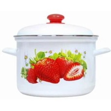 Кастрюля ЛЫСЬВА 16124АП2 Сочная клубника эмал 3,0л
