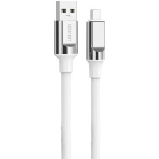 Кабель AKSBERRY (6900291880012) X159 Silicone USB-A Type-C, белый