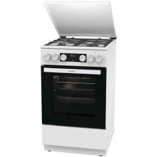 Плита газоэлектрическая GORENJE Плита Комбинированная GK5C42WF-B белый (металлическая крышка) реш.чугун