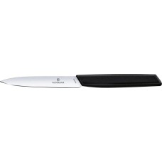 посуда VICTORINOX Нож кухонный Swiss Modern (6.9003.10) стальной универсальный лезв.100мм прямая заточка черный